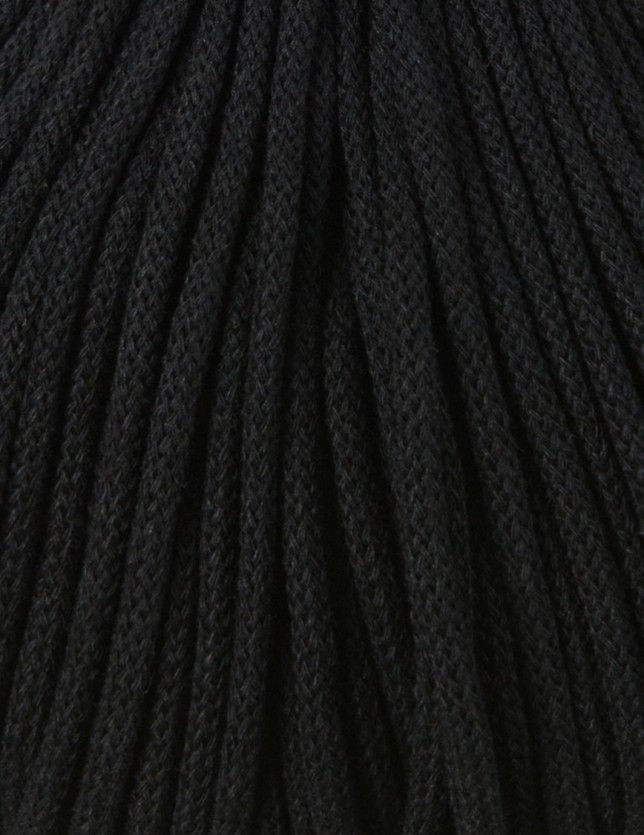 Black macrame cotton cord 5mm 100m Bobbiny