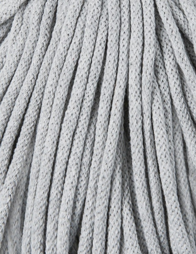 100% Cotton Macrame Rope Light Grey - 5 MM - Knit Knot & Natter