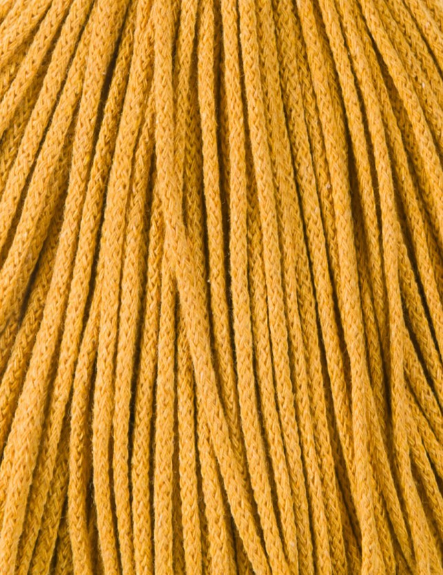 Musztardowy sznurek bawełniany 3mm 100m Bobbiny