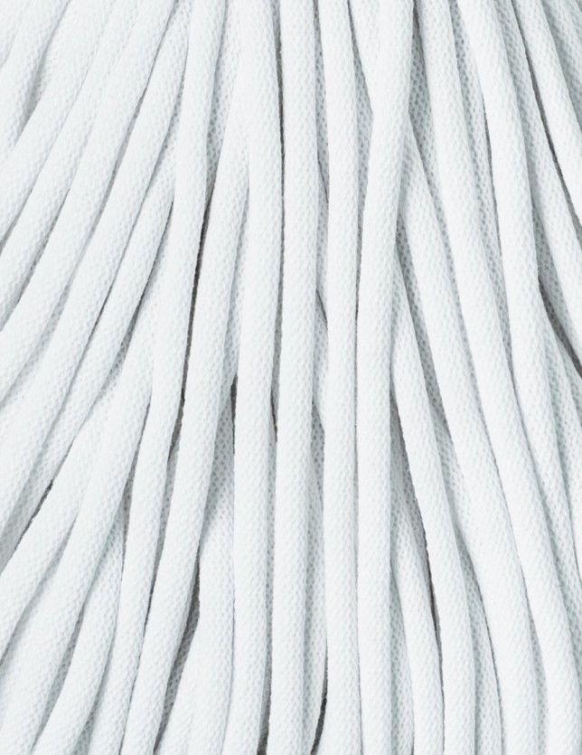 BIały sznurek bawełniany 9mm 100m Bobbiny