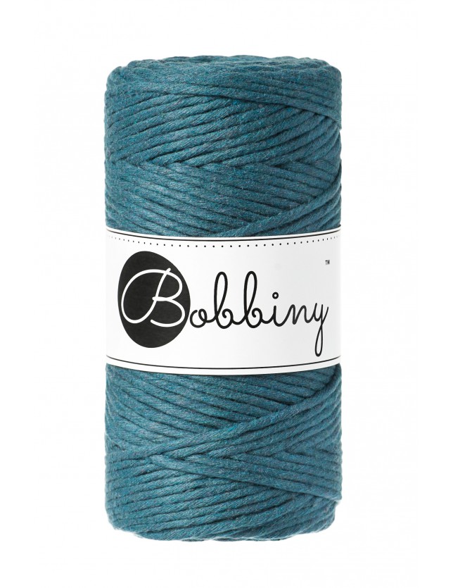 Peacock blue macrame cord 3mm Bobbiny
