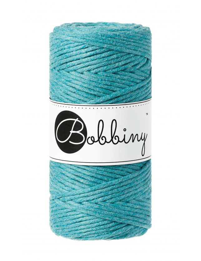 Teal macrame cord 3mm Bobbiny