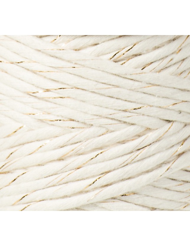 Naturalne złoto macrame cotton cord 3mm 100m Bobbiny
