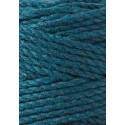 Peacock Blue 3ply macrame cotton rope 3mm 100m Bobbiny