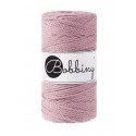 Dusty Pink 3ply macrame cotton rope 3mm 100m Bobbiny