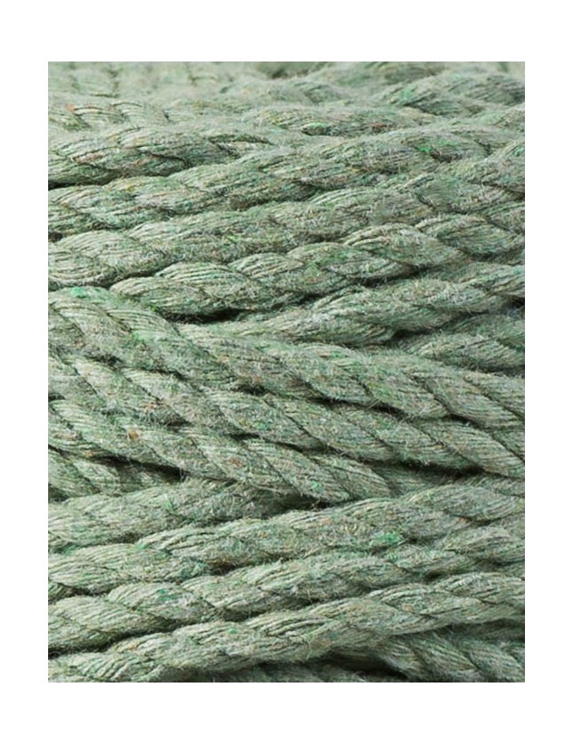 Eucalyptus Green 3ply macrame cotton rope 5mm 100m Bobbiny