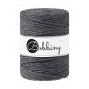 Grafiet macrame snaar 3-laags 5 mm 100 m klossen