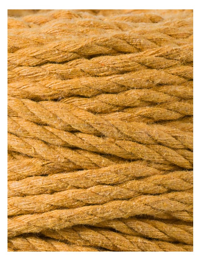 Musztardowy sznurek do makramy 3ply 5mm 100m Bobbiny