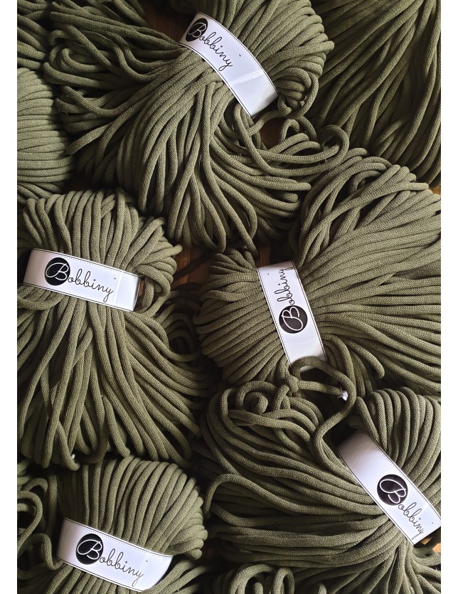 Awokado sznurek bawełniany 9mm 100m Bobbiny