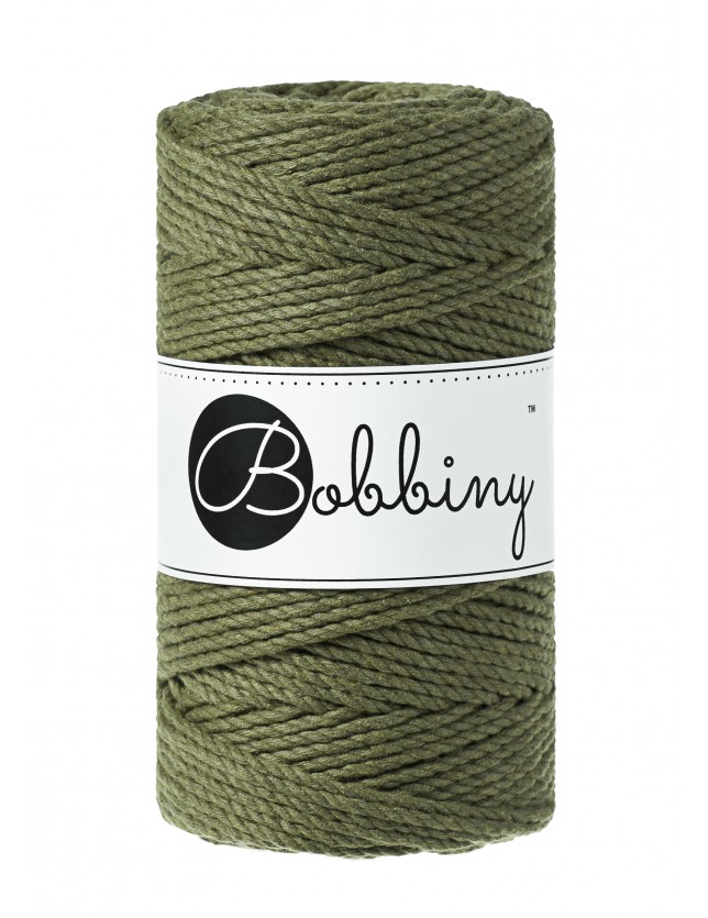 Awokado sznurek do makramy 3ply 3mm 100m Bobbiny