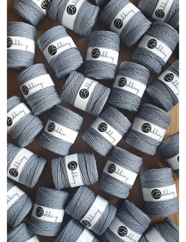 Stalowy sznurek do makramy 3ply 5mm 100m Bobbiny