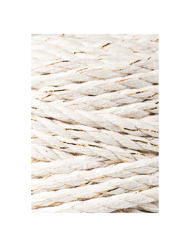 Naturalne Złoto sznurek do makramy 3ply 5mm 100m Bobbiny