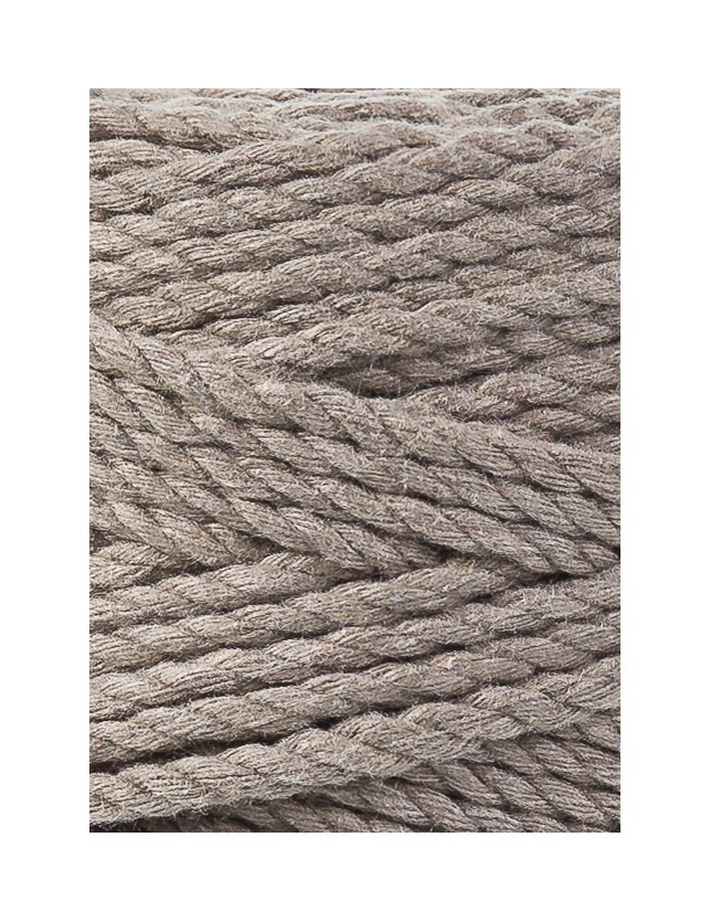 Coffee dreifach gedrechte Makrameeschnur 3mm 100m