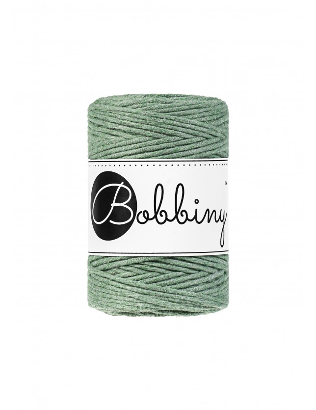 Eucalyptus Green macrame cotton cord 1.5mm 100m Bobbiny