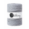 Silver 3ply macrame cotton rope 5mm 100m Bobbiny Silver 3ply macrame cotton rope 5mm 100m Bobbiny