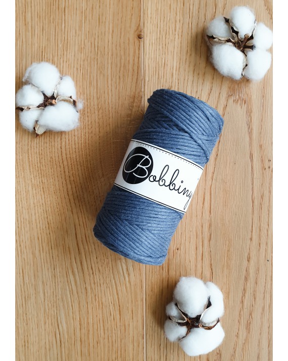 Jeans macrame cord 3mm 100m Bobbiny