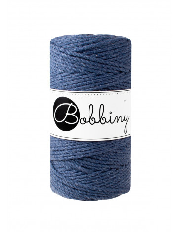 Jeansowy sznurek do makramy 3ply 3mm 100m Bobbiny