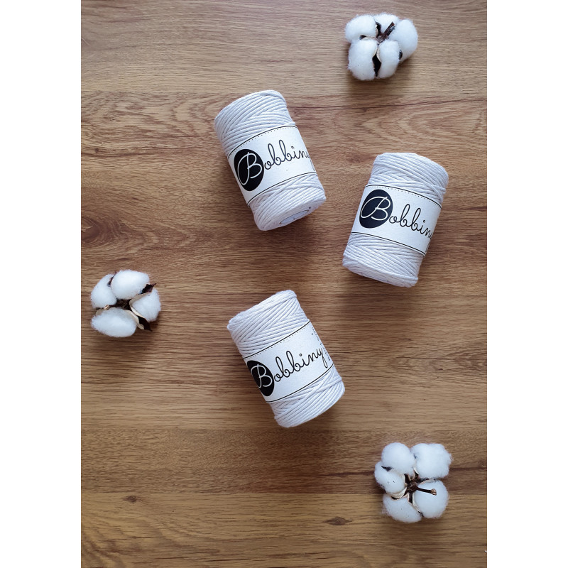 Moonlight macrame cotton cord 1.5mm 100m Bobbiny