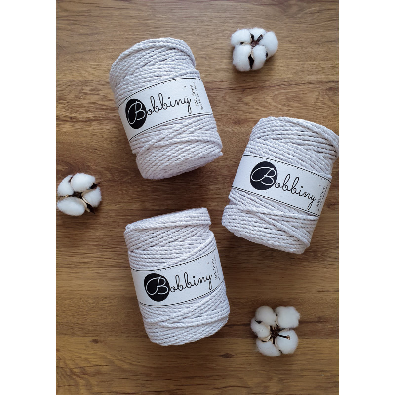 Księżycowy Sznurek do makramy 3ply 5mm 100m Bobbiny