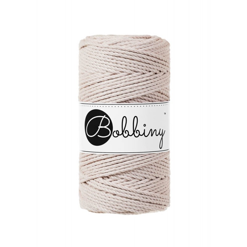 Cielisty sznurek do makramy 3ply 3mm 100m Bobbiny