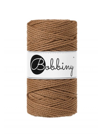 Caramel Makramee-Kordel 3ply 3 mm 100m Bobbiny