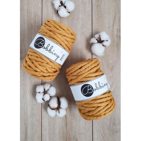 Senfgelbe Makrameeschnur, 9 mm, 30 m Spulen