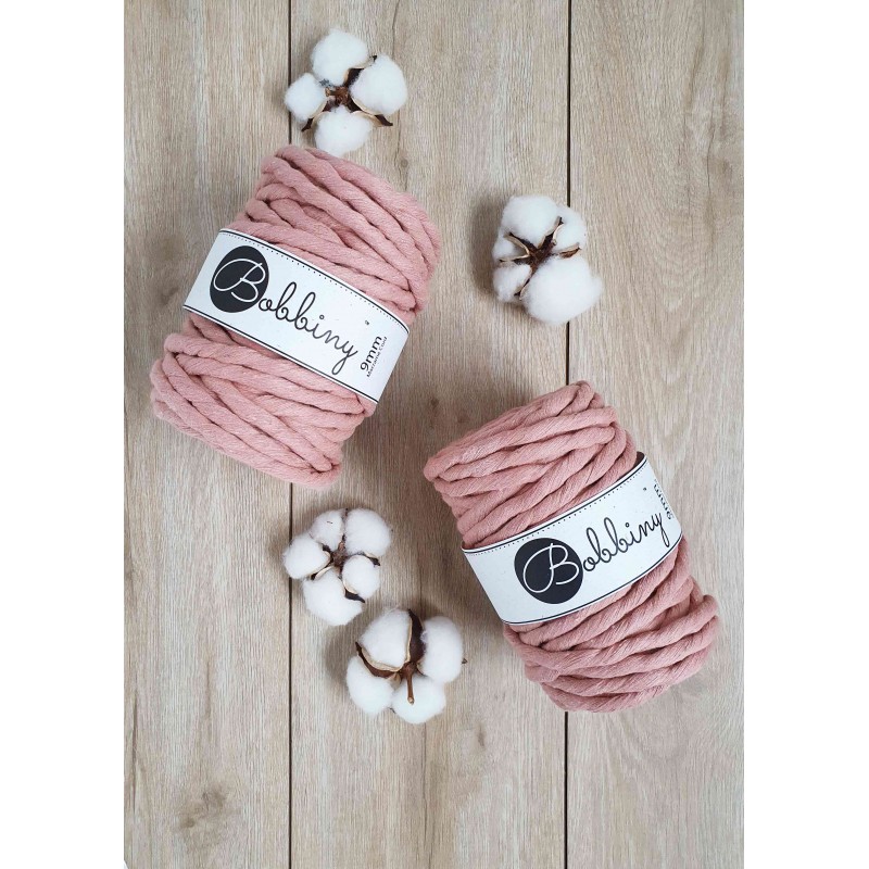 Blush Macrame Cord 9mm 30m - BOBBINY