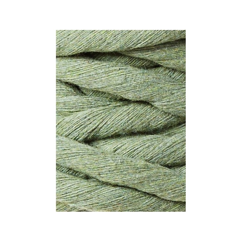 Macramé Cord, L: 55 m, 4 mm, Moss Green, 330 G, 1 Roll