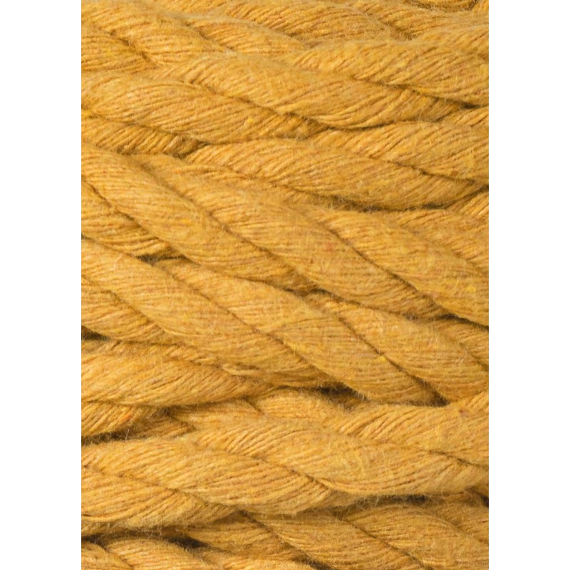Musztardowy sznurek do makramy 3ply 9mm 30m Bobbiny