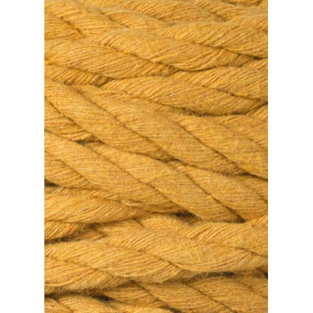 Senffarbene Makramee-Schnur, 3-lagig, 9 mm, 30 m Spulen