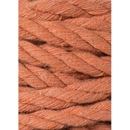 Terracotta 3ply macrame cotton rope 9mm 30m Bobbiny