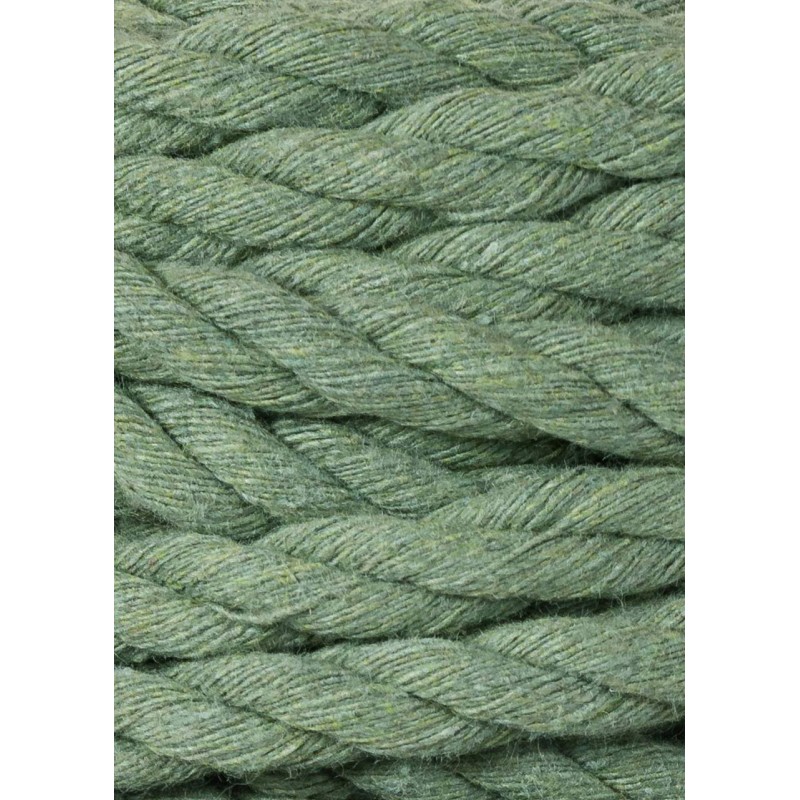 Eucalyptus green 3ply macrame cotton rope 9mm 30m Bobbiny