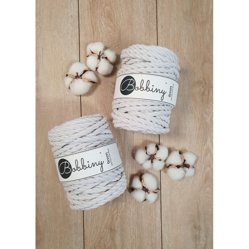 Księżycowy sznurek do makramy 3ply 9mm 30m Bobbiny