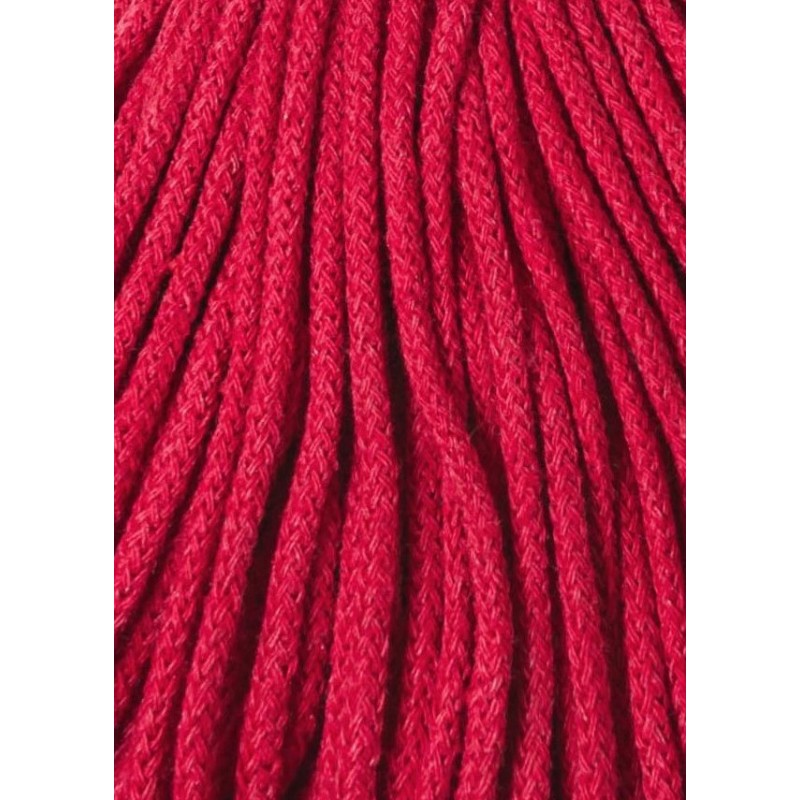 Classic Red Braided cord 3mm 100m Bobbiny