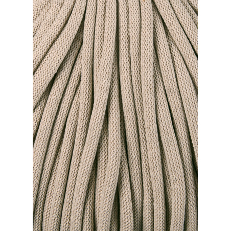 Beige Braided cord 9mm 100m Bobbiny