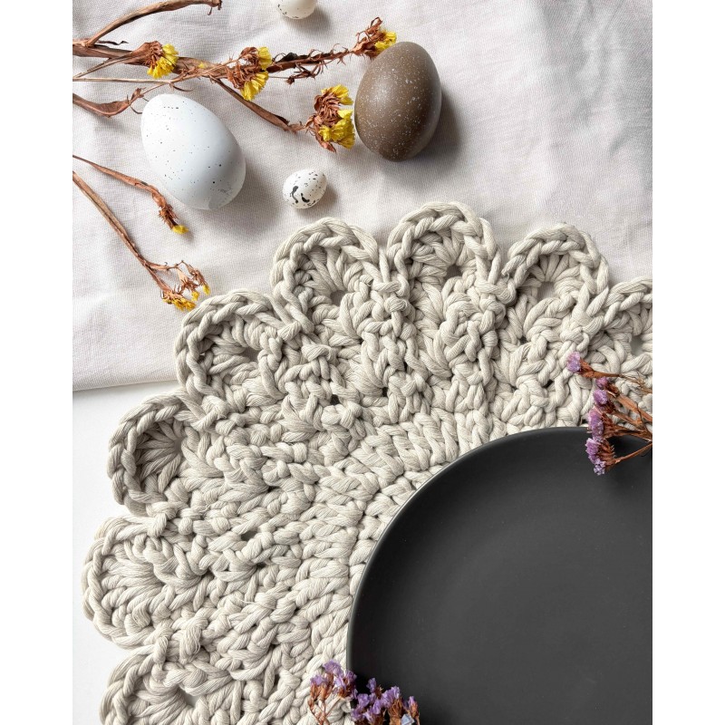 Flower Placemat| DIY| Bobbiny | Crochet| Free Pattern