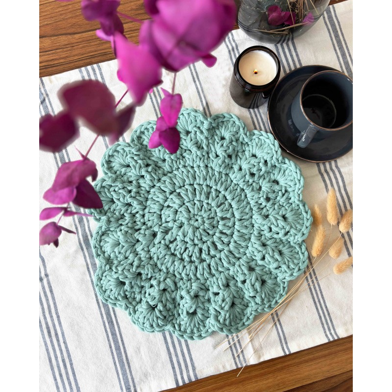Flower Placemat| DIY| Bobbiny | Crochet| Free Pattern