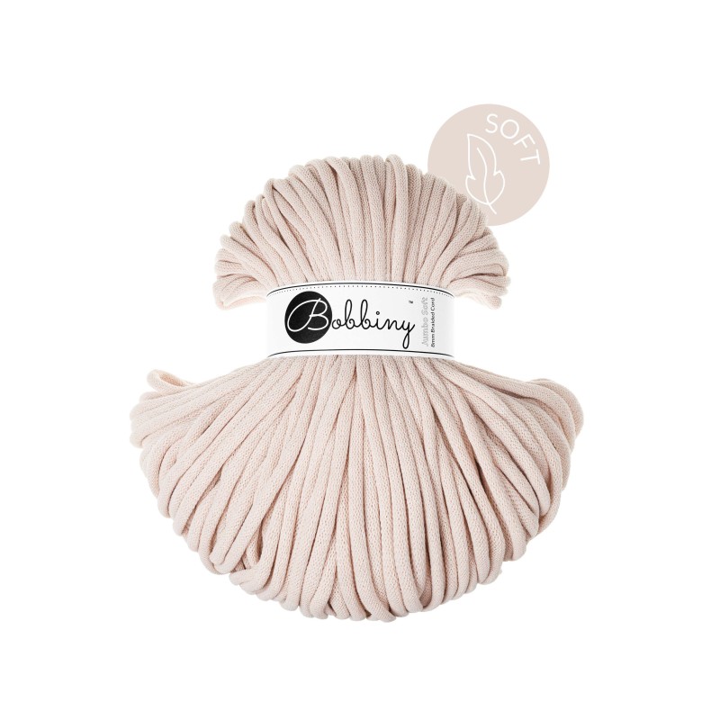 Nude Braided Cord 8mm 100m | Jumbo Soft | Bobbiny