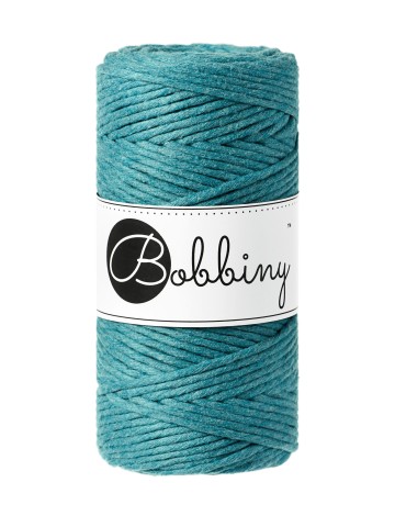 Teal Blue Macrame Cord 3mm 100m - BOBBINY