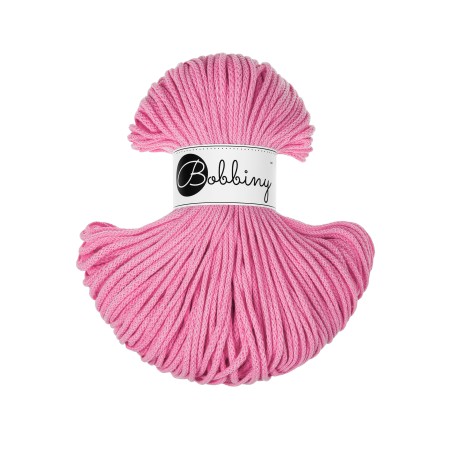Bubblegum Pink | Braided Cotton cord 3mm 100m | BOBBINY