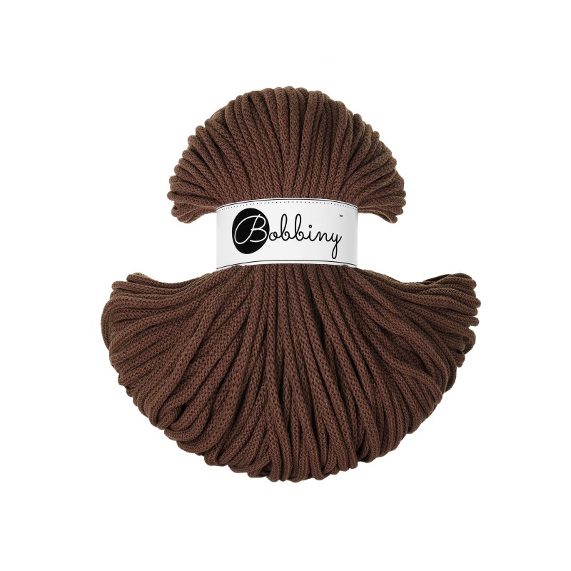 Chocolate Brown | Baumwollkordel 5mm 100m | BOBBINY