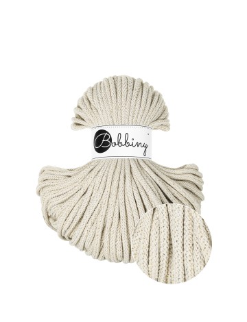 Glanzend kasjmier beige | Katoenen touw 5 mm 50 m | KLOSSEN
