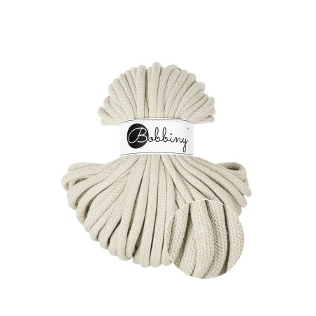 Shiny Cashmere Beige | Jumbo Braided Cord 9mm 30m - Perfect for Your Crafts