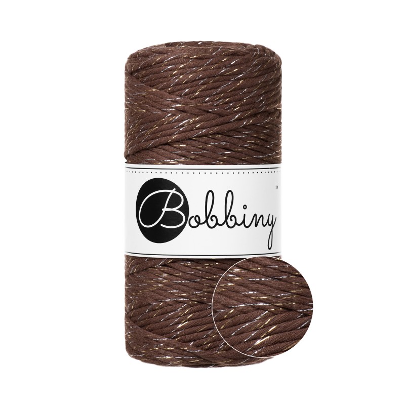 Shiny Chocolate Brown | Macrame Twine 3mm 100m | BOBBINS