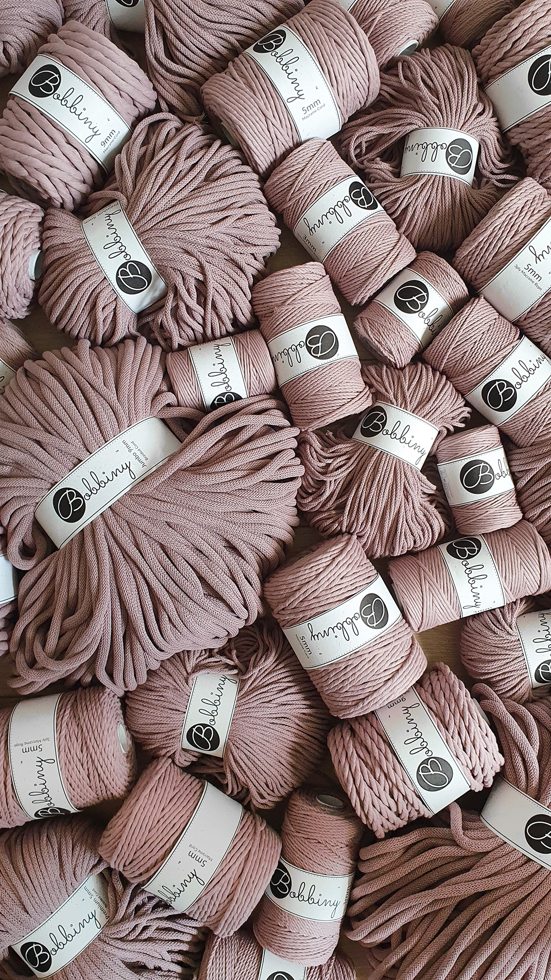 Mauve Macrame Cord 5mm 100m